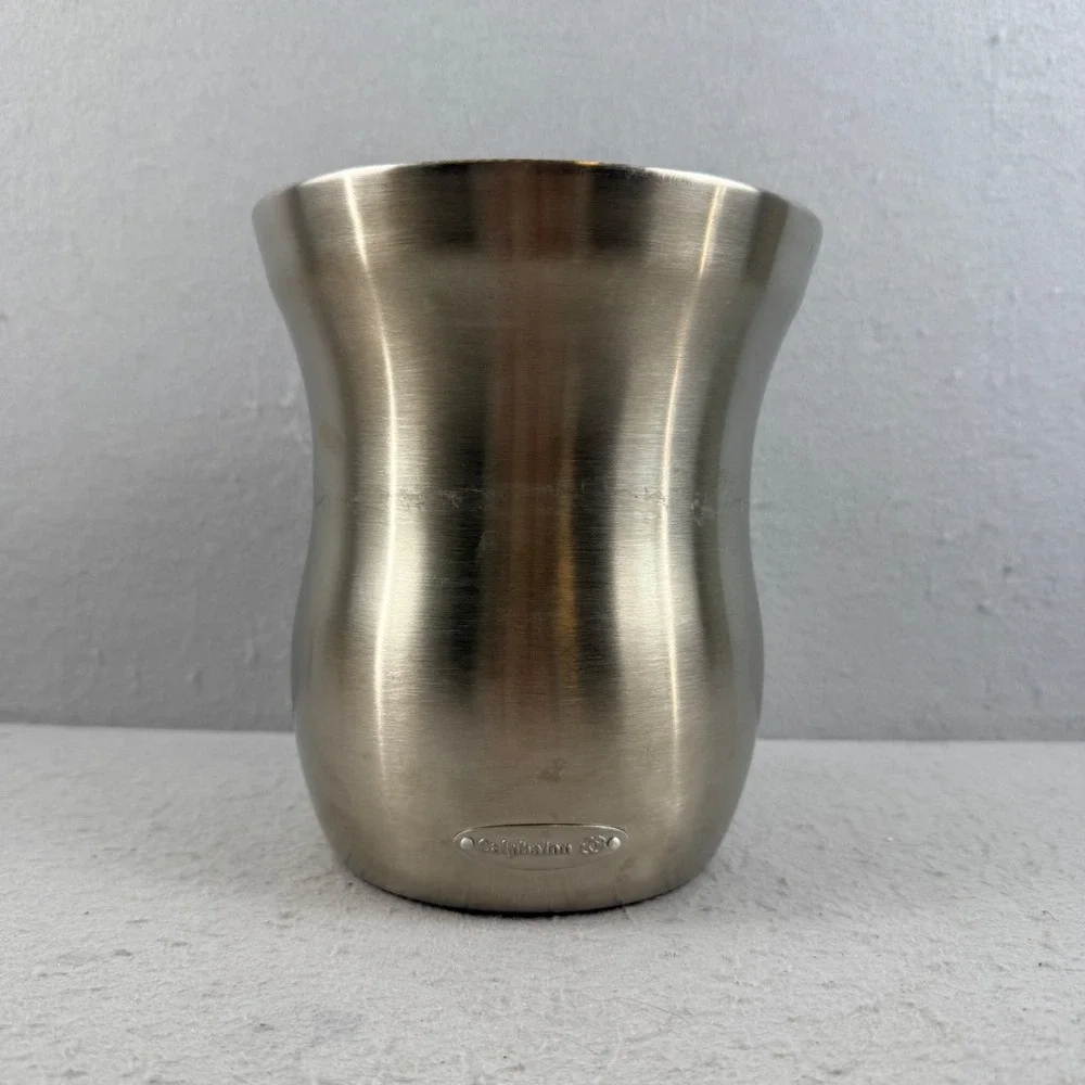 Calphalon Brushed Stainless Steel Double Wall‎ Wine Chiller Bottle Cooler Silver